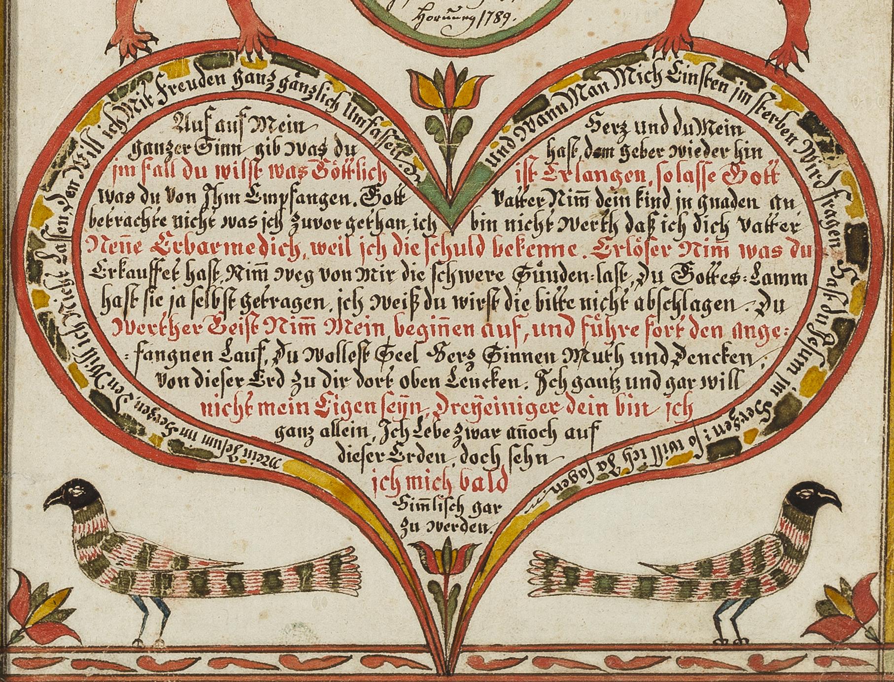 1957.1248 Fraktur, detail 2