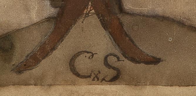 1957.1253 Fraktur, detail 1