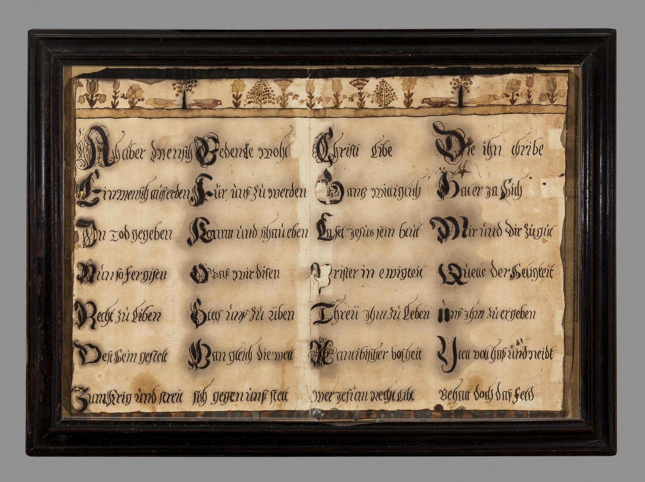 1957.1254 A Fraktur, B Frame, view 1