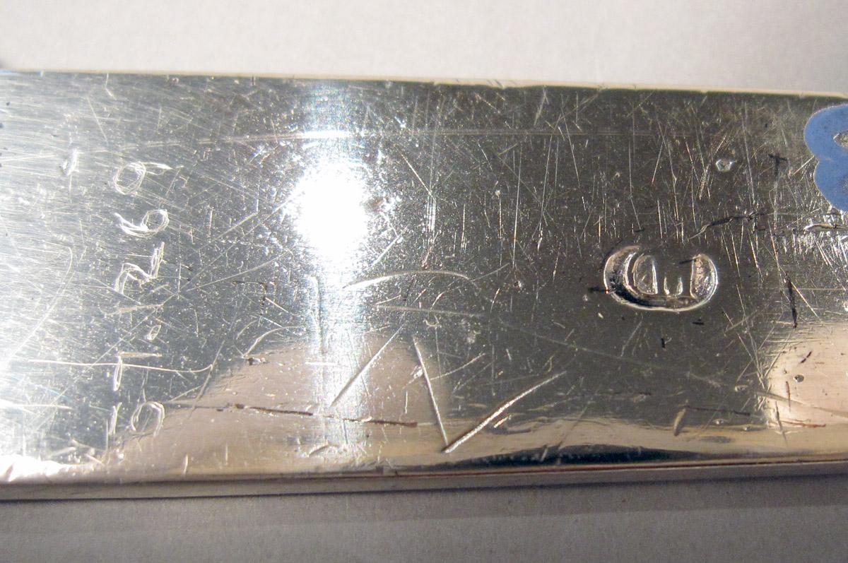 1957.1269 Silver Skewer mark and inscription