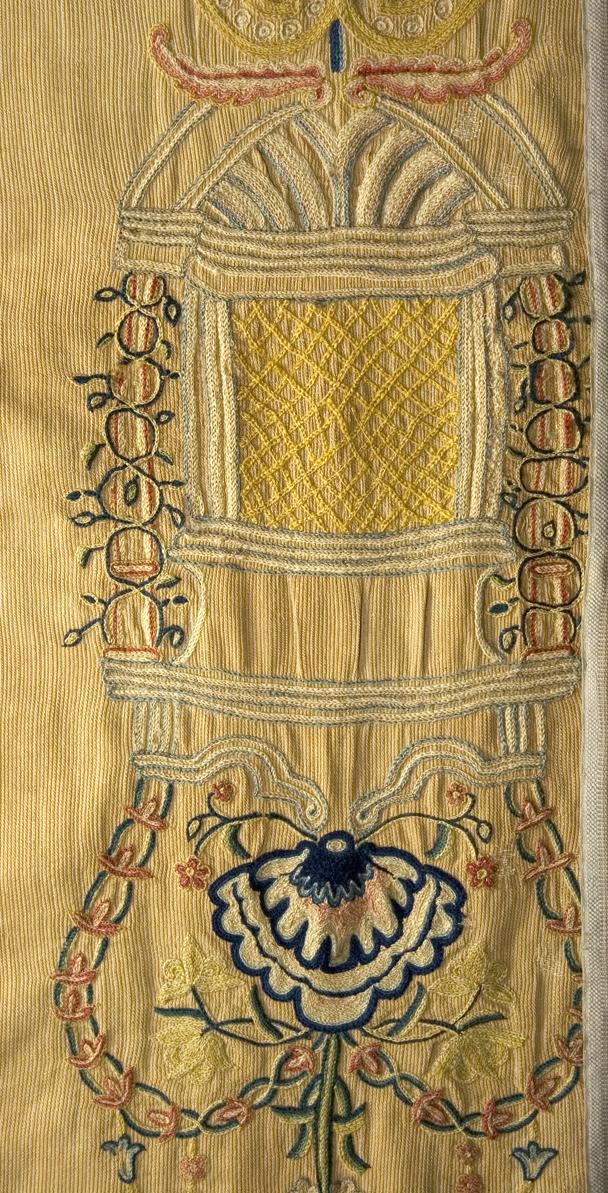 1952.0326.002 B Window Hanging, Side Curtain, Pattern Detail