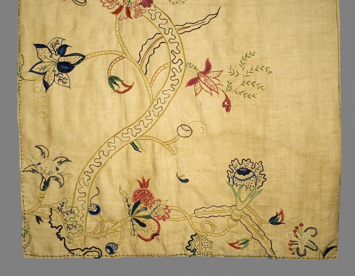 1952.0326.003 A Bed Hanging, Side Curtain, Pattern Detail
