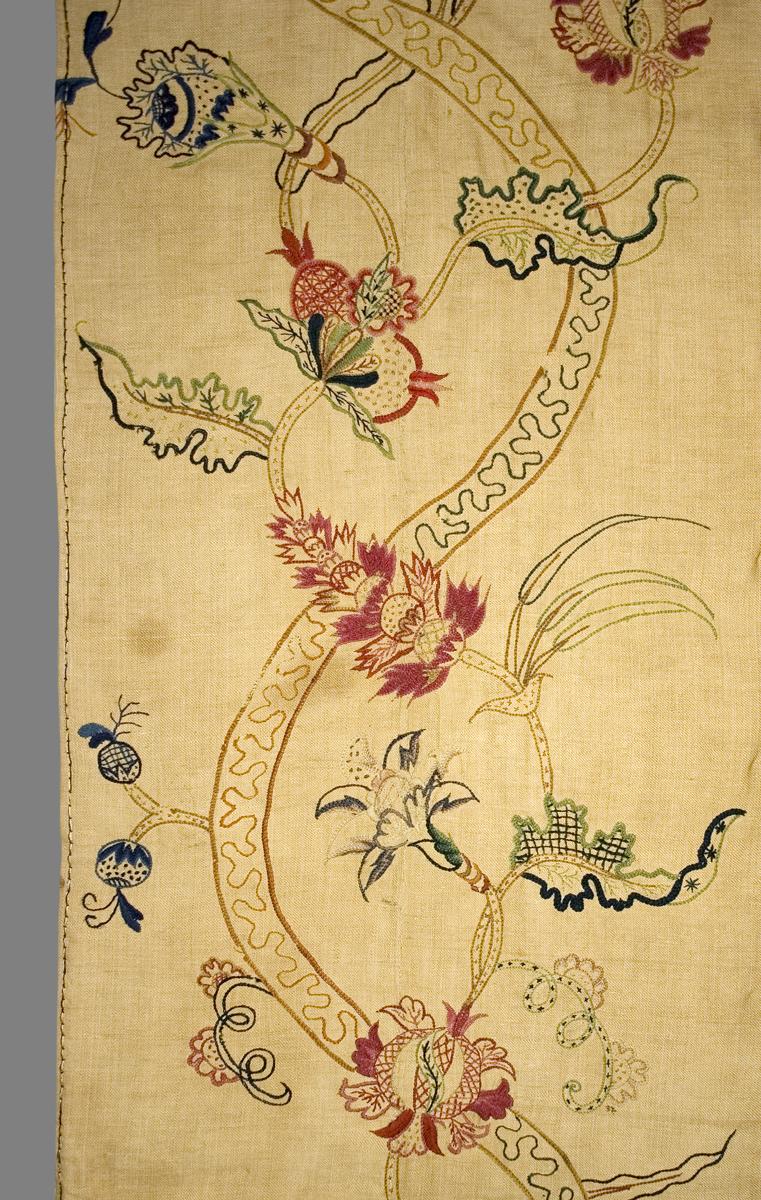 1952.0326.003 A Bed Hanging, Side Curtain, Pattern Detail #2