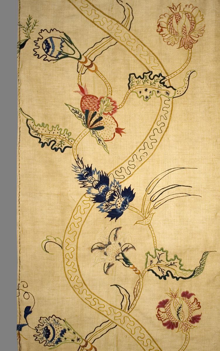 1952.0326.003 A Bed Hanging, Side Curtain, Pattern Detail #3