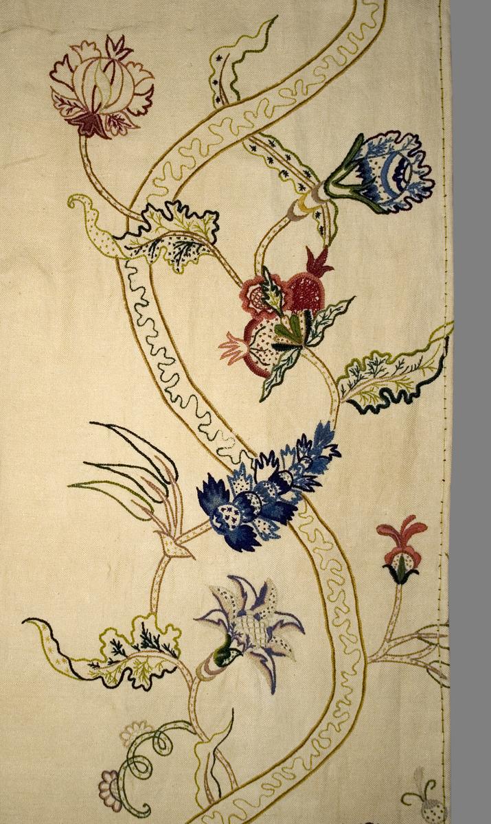 1952.0326.003 B Bed Hanging, Side Curtain, Pattern Detail #3