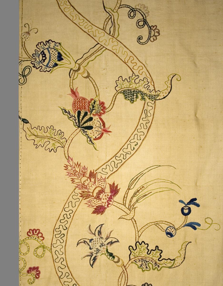 1952.0326.003 C Bed Hanging, Side Curtain, Pattern Detail #2