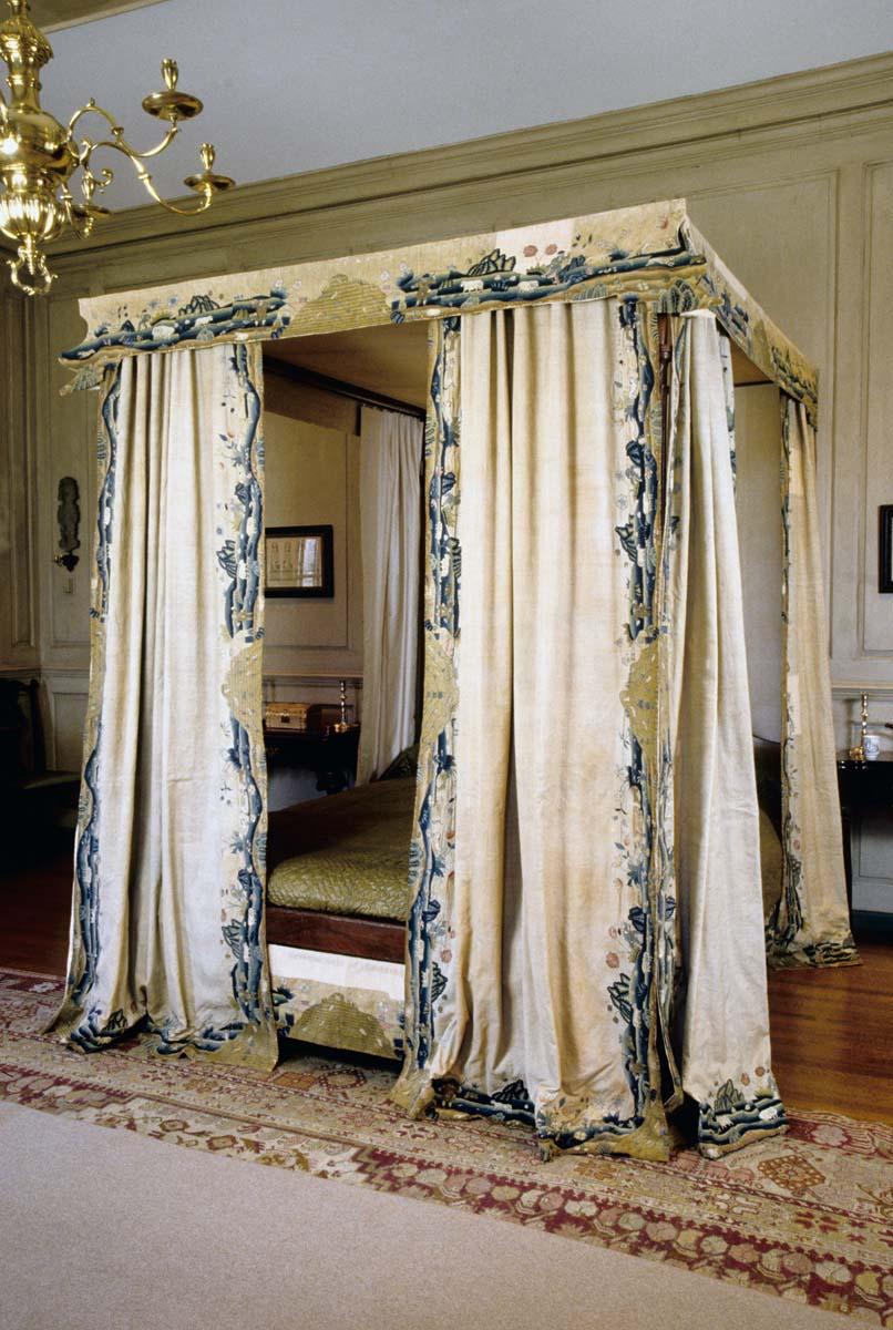1957.1285.001-.013 Bed hangings, 1955.0787 Bed