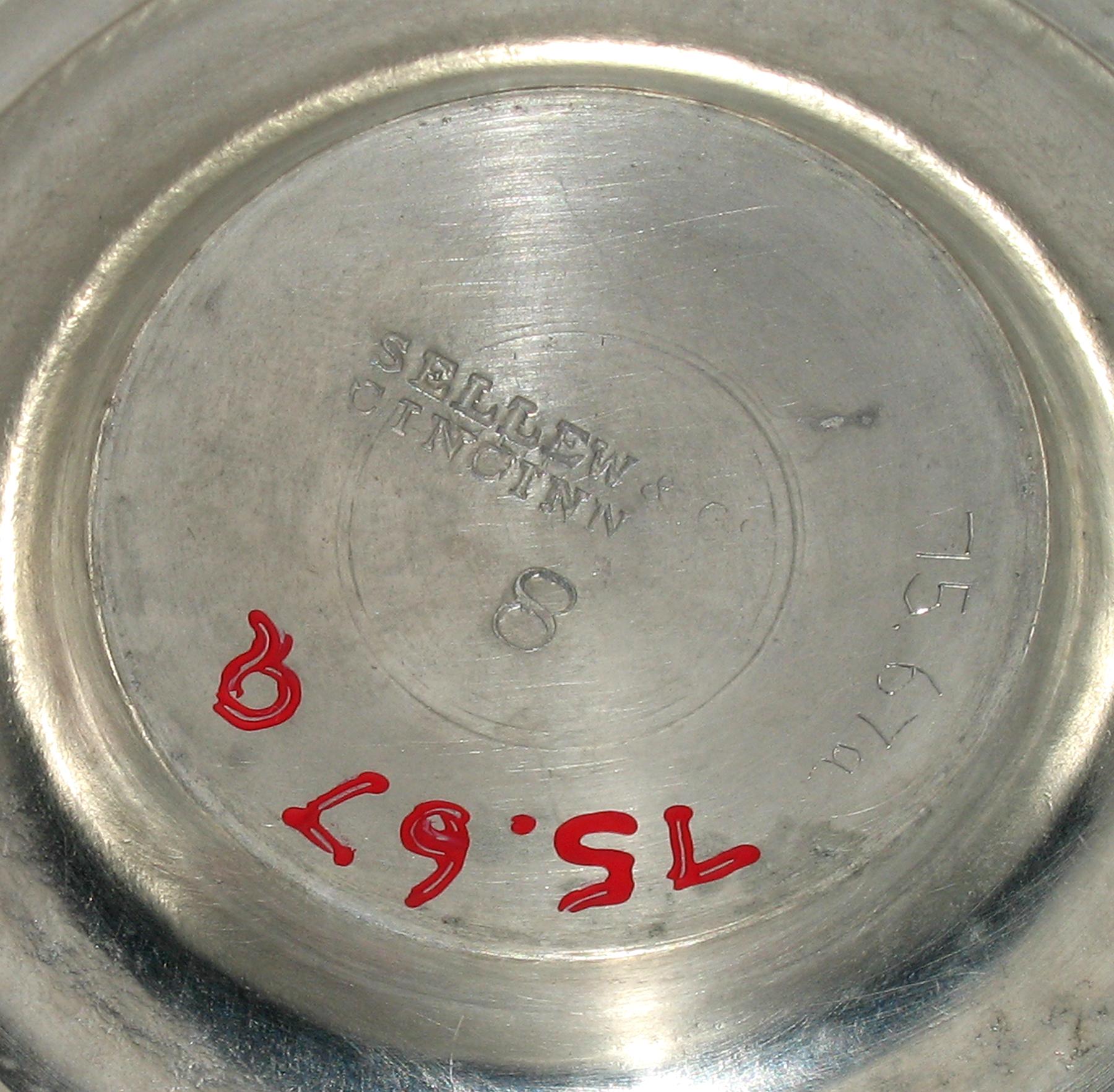 1975.0067 A Pewter sugar bowl (mark)