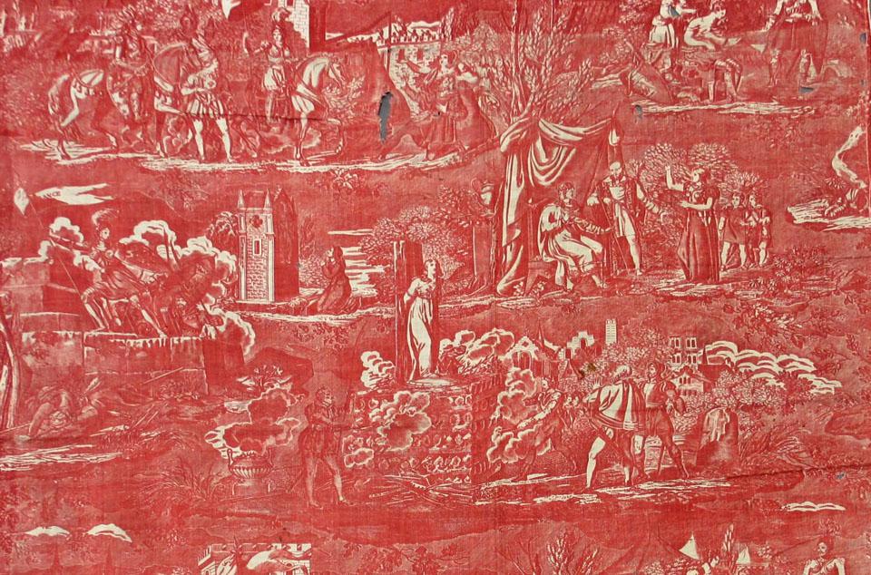 1975.0073 textile, printed repeat
