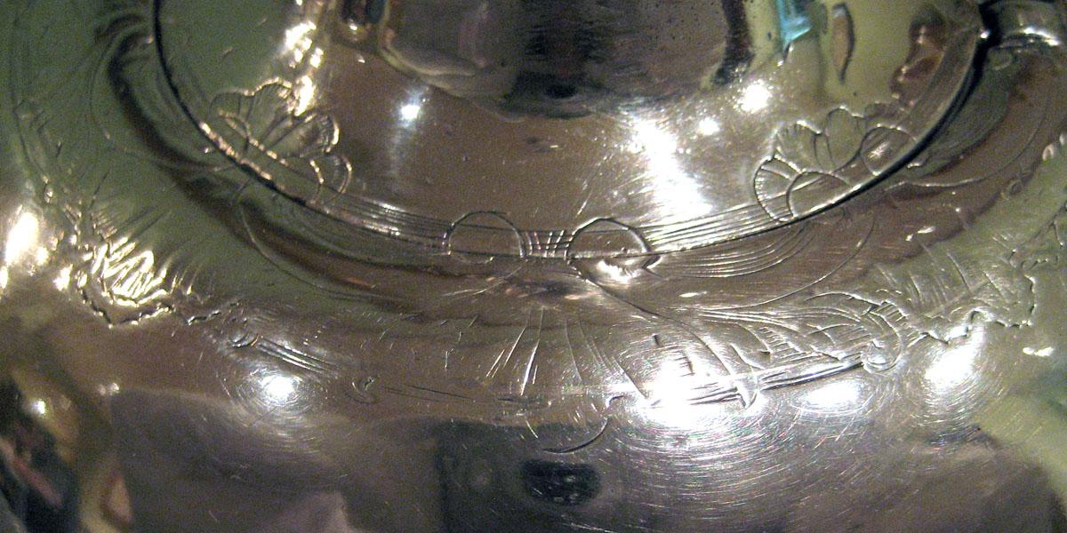 1975.0088 Silver Teapot detail decoration