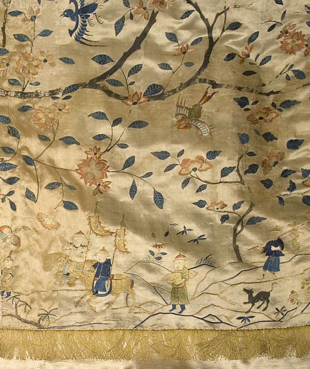 1957.1292 A Window Hanging, Side Curtain, Fabric Detail