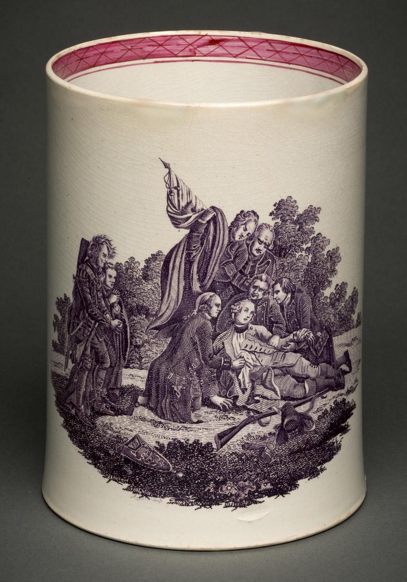 1975.0112 Mug,The Death of General Wolfe, front