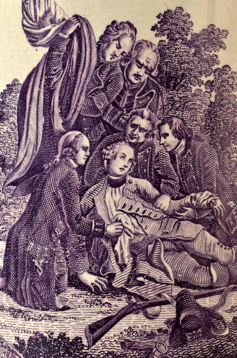 1975.0112 Mug, The Death of General Wolfe, detail 1