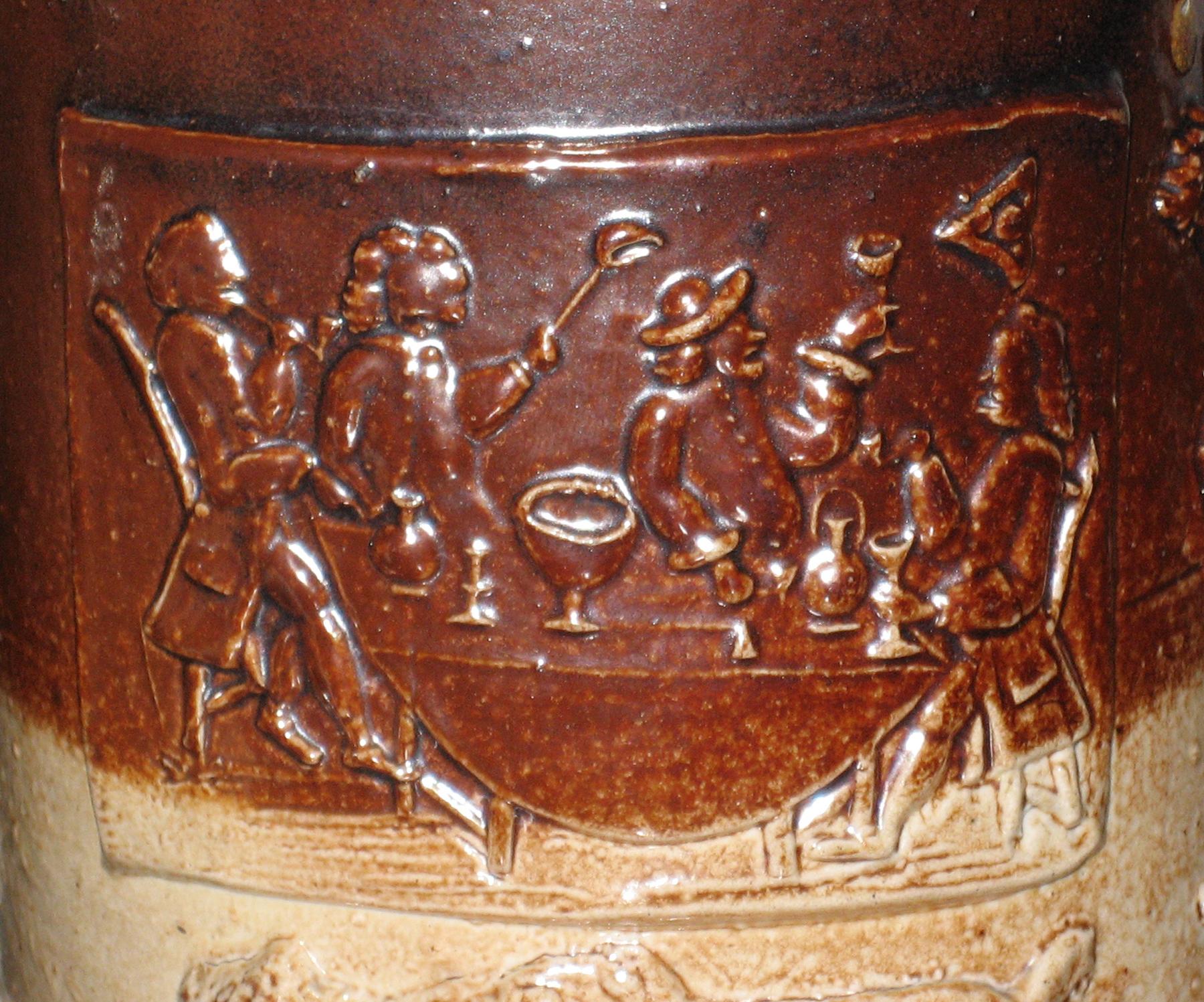 1975.0113 Salt-glazed stoneware mug (detail 2)