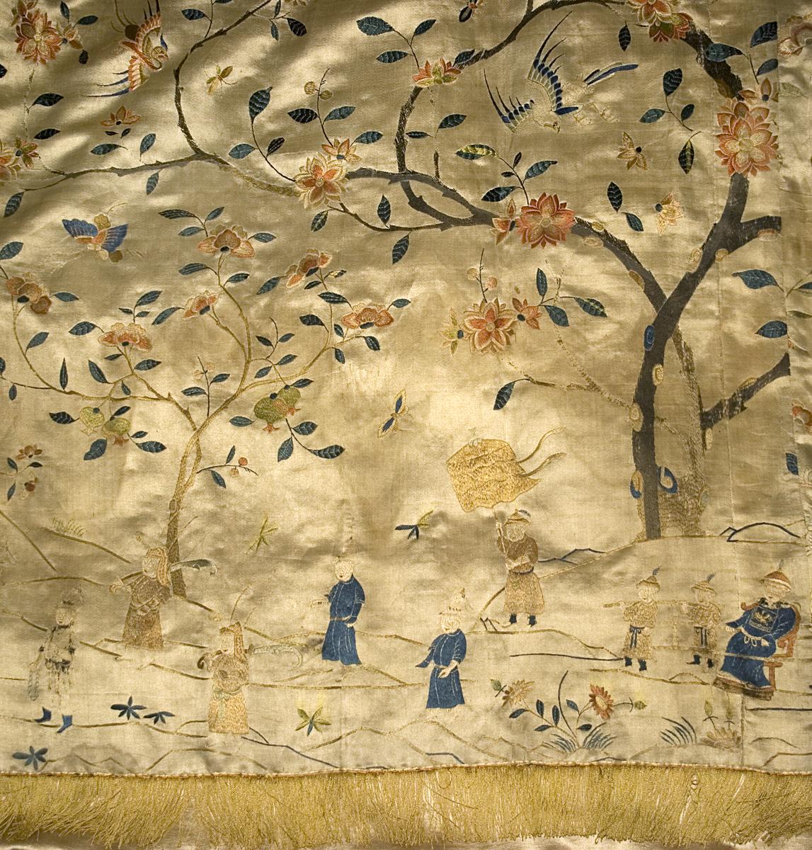 1957.1292 B Window Hanging, Side Curtain, Pattern Detail