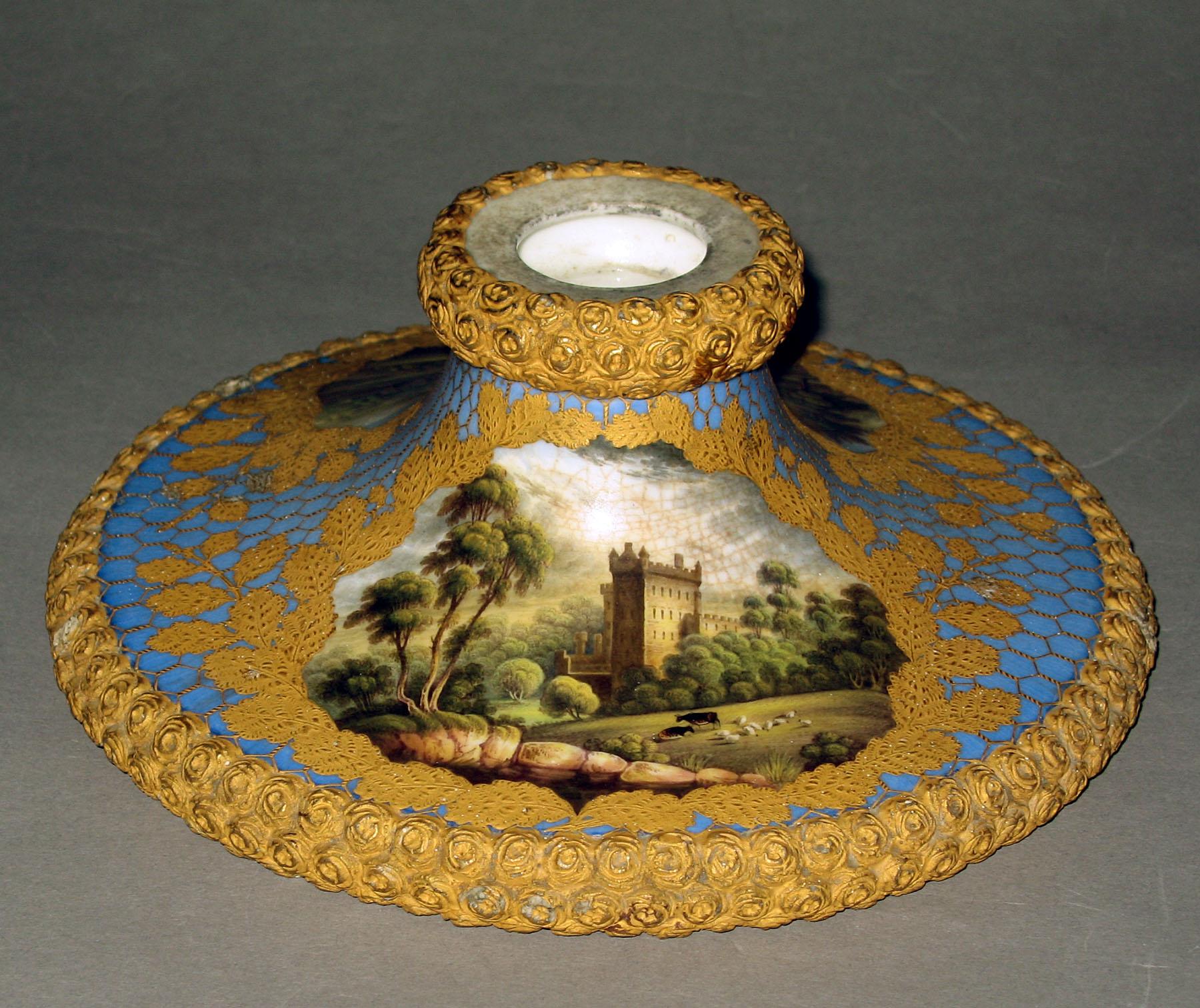 1975.0171 Rockingham porcelain compote stand