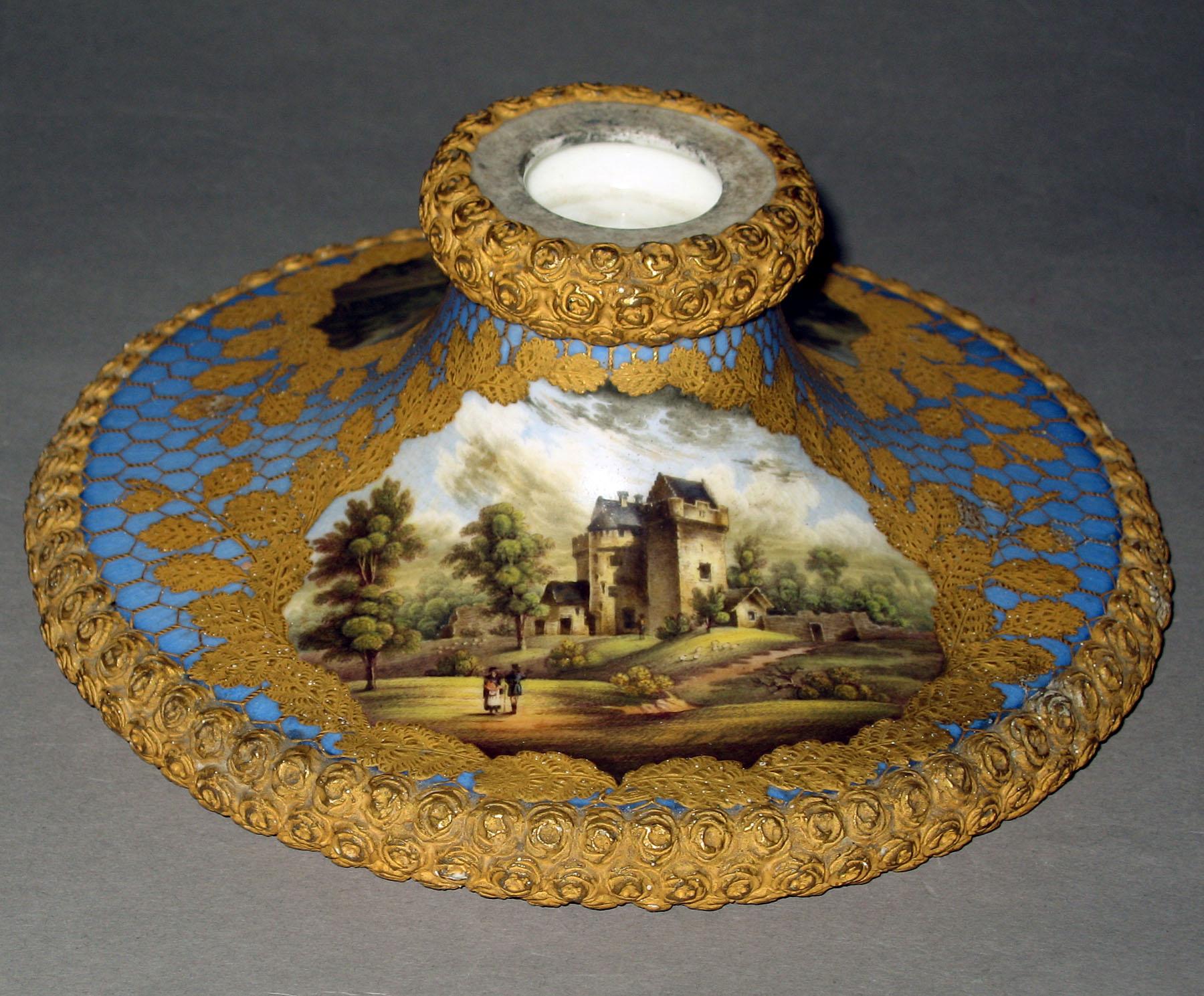 1975.0171 Rockingham porcelain compote stand (side 2)