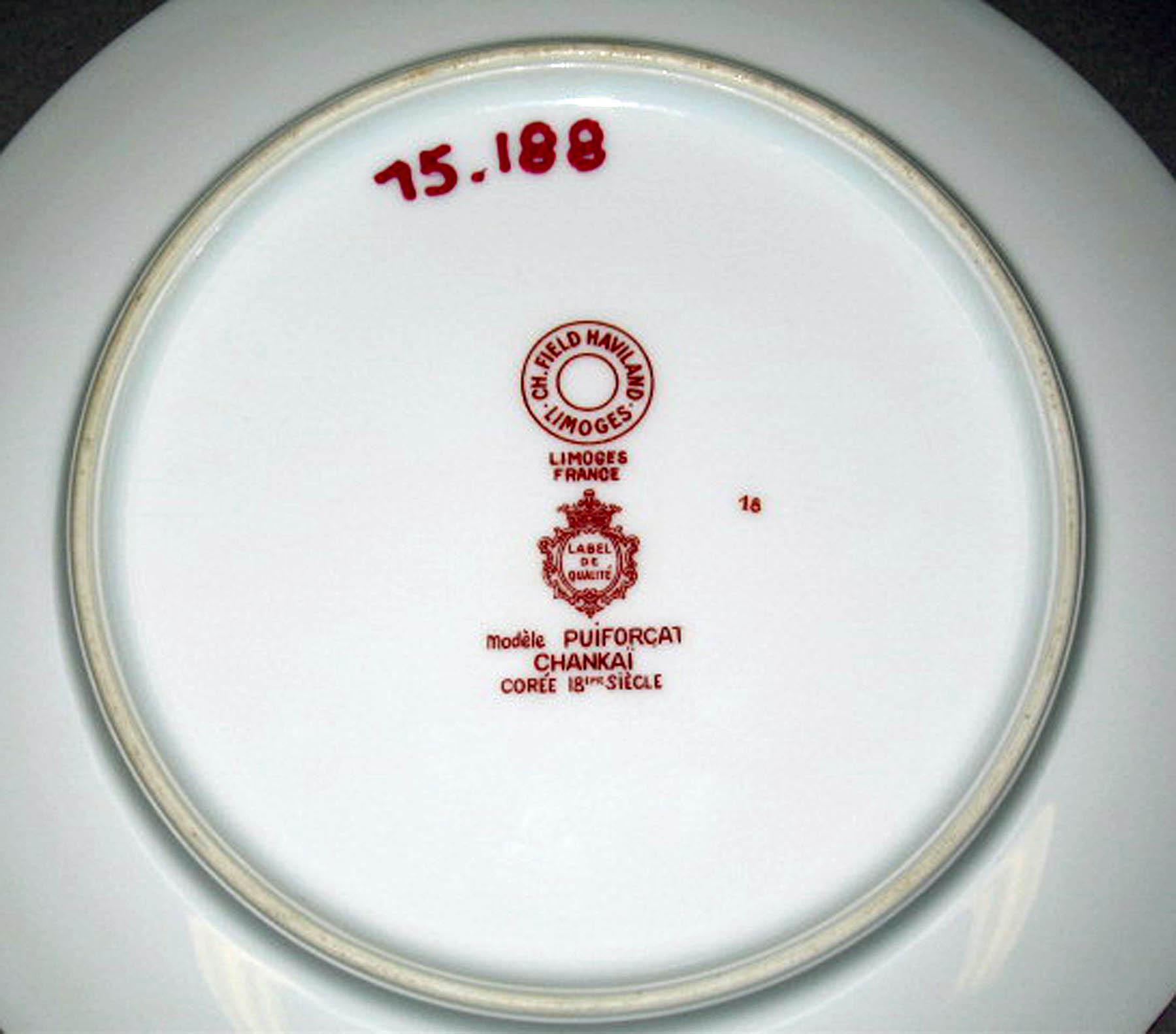 1975.0188 Limoges porcelain plate (underside)