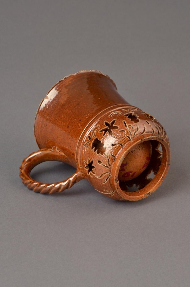1975.0194 Salt-glazed stoneware mug, cup, or capuchine, view 2