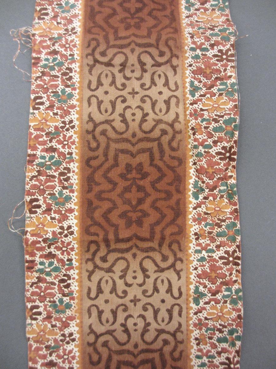 1975.0214.015 Textile, printed, detail