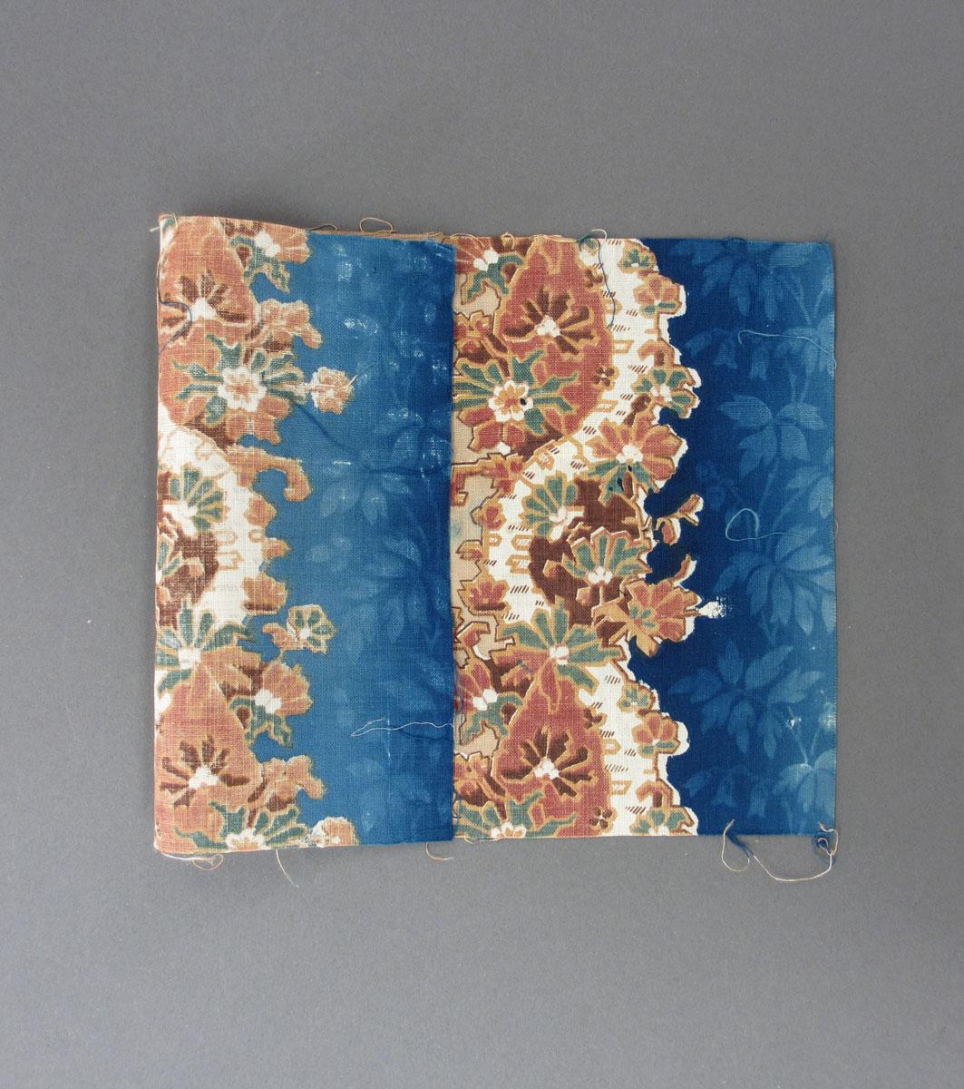 1975.0214.021 A Textile, printed, folded corner