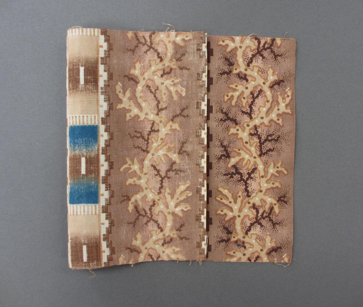 1975.0214.023 textile, printed, folded corner