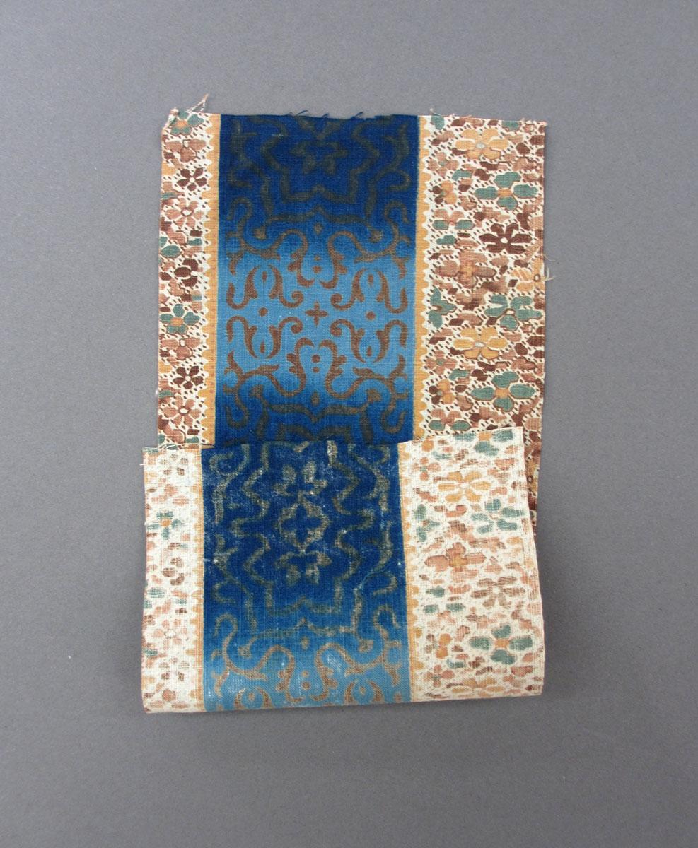 1975.0214.031 textile, printed, folded corner