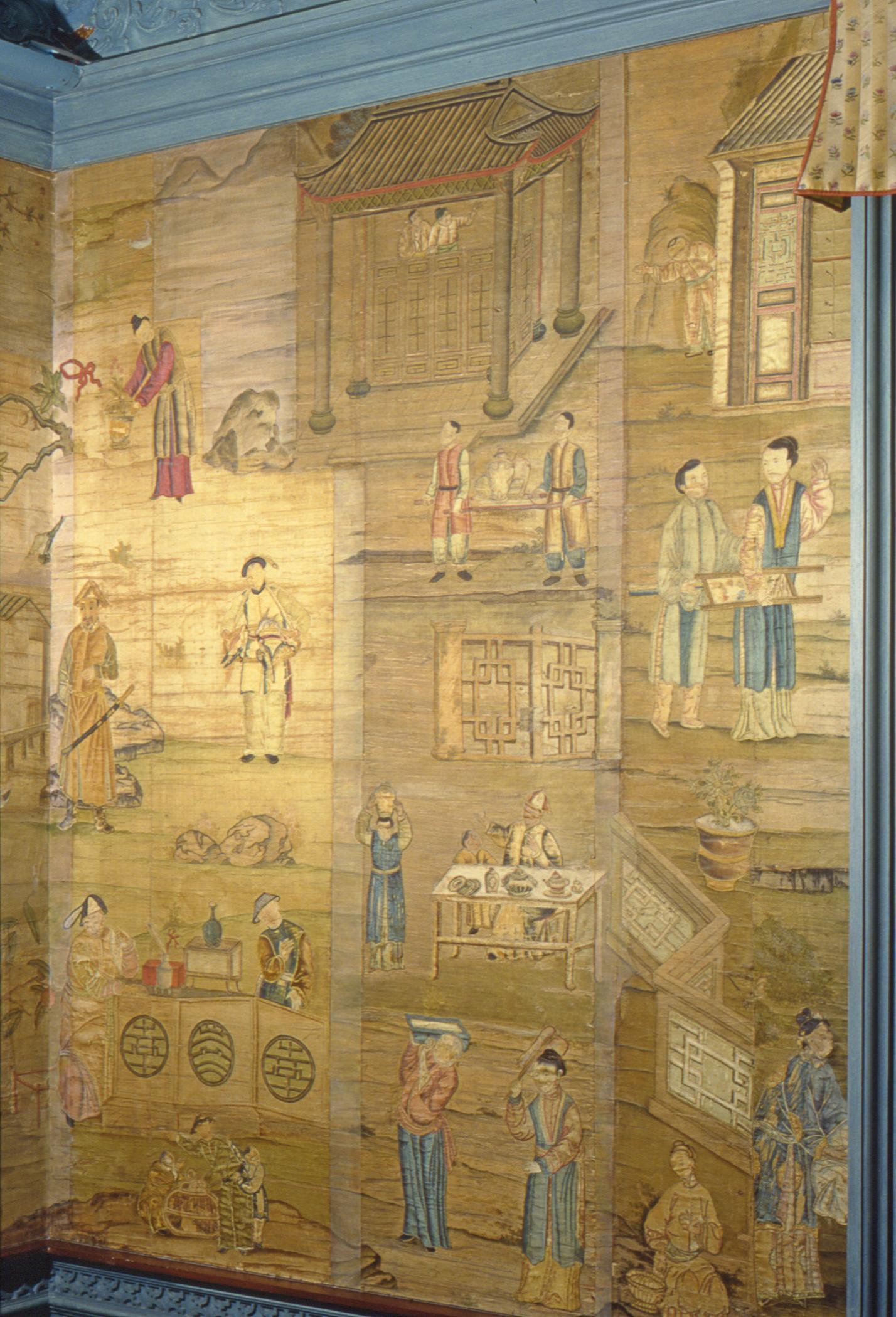 1957.1301 Wall covering, view 4, Philadelphia Hall