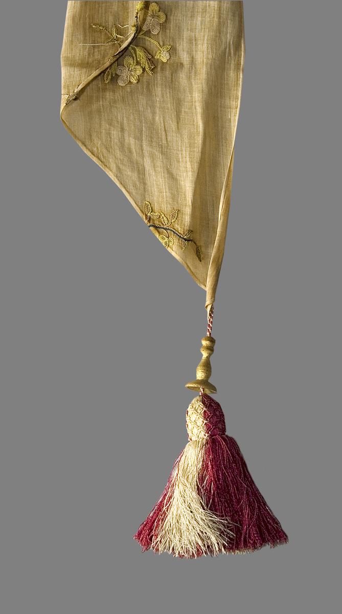 1957.1304 C Window Hanging, Valance, Tassel Detail