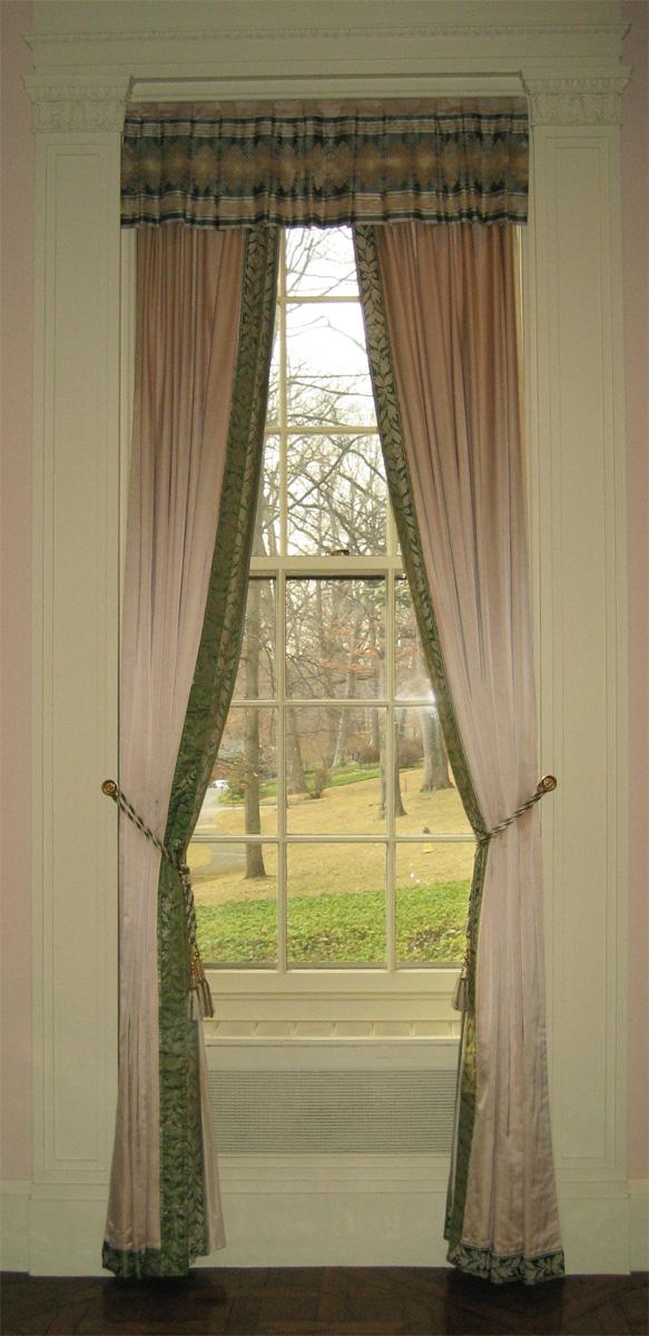 1975.0518.001, 1975.0519.001 curtains, 1957.1345.001 valance