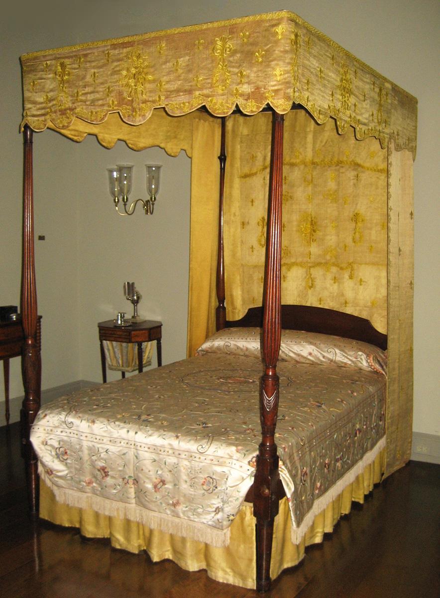 1955.0791 Bed with Bed hangings 1957.1306 view 2
