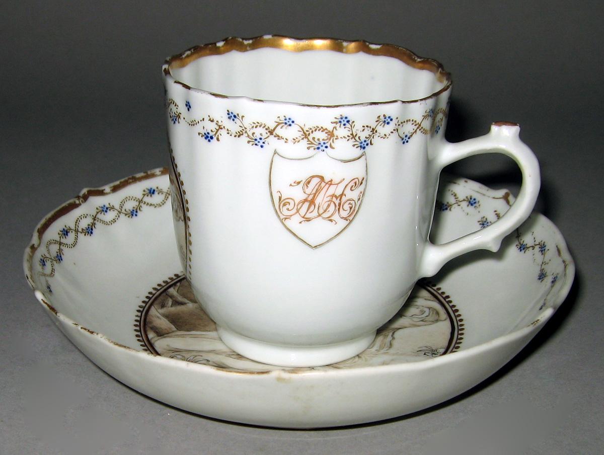 1976.0008 Porcelain Coffee Cup and Saucer