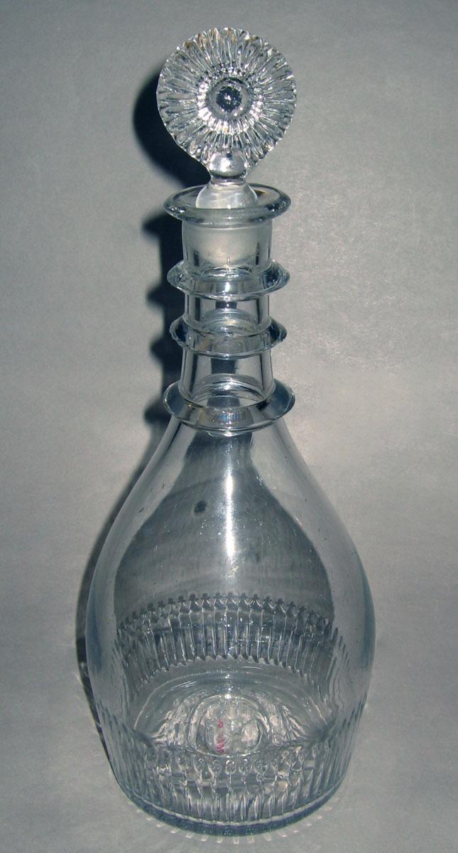 1976.0011 A, B Glass decanter