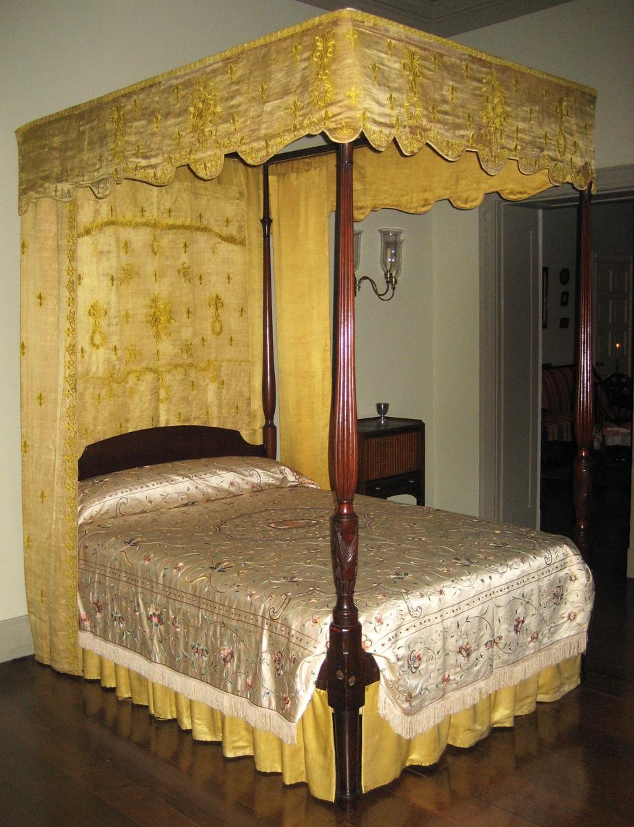 1955.0791 Bed with Bed hangings 1957.1306 view 1