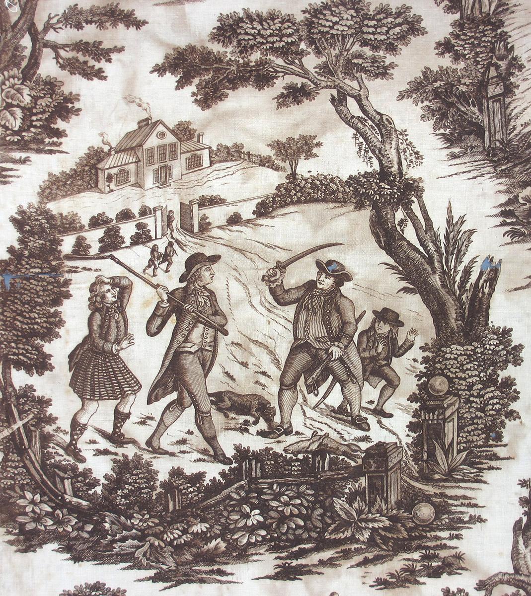 1976.0109.001 textile, printed detail 3