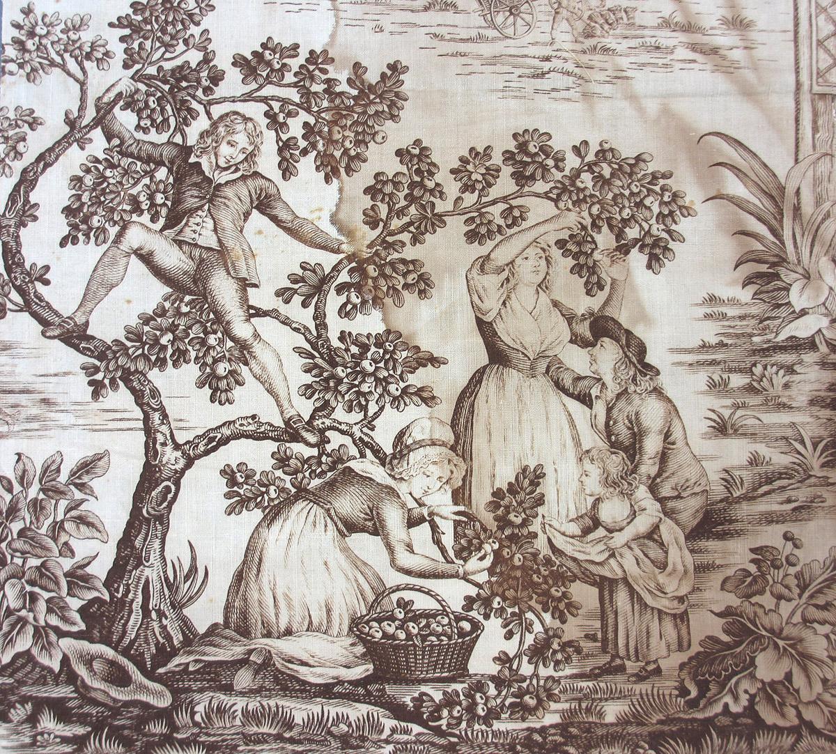 1976.0110.001 textile, printed detail 1