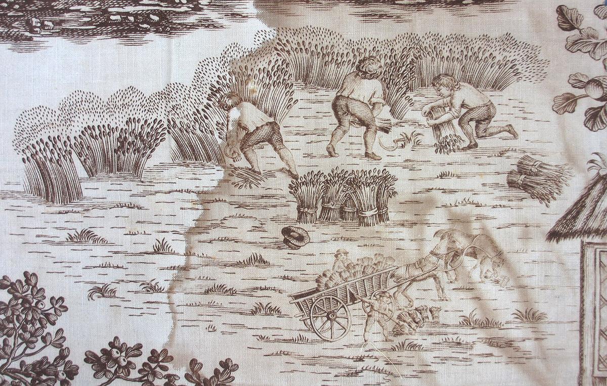 1976.0110.001 textile, printed detail 2
