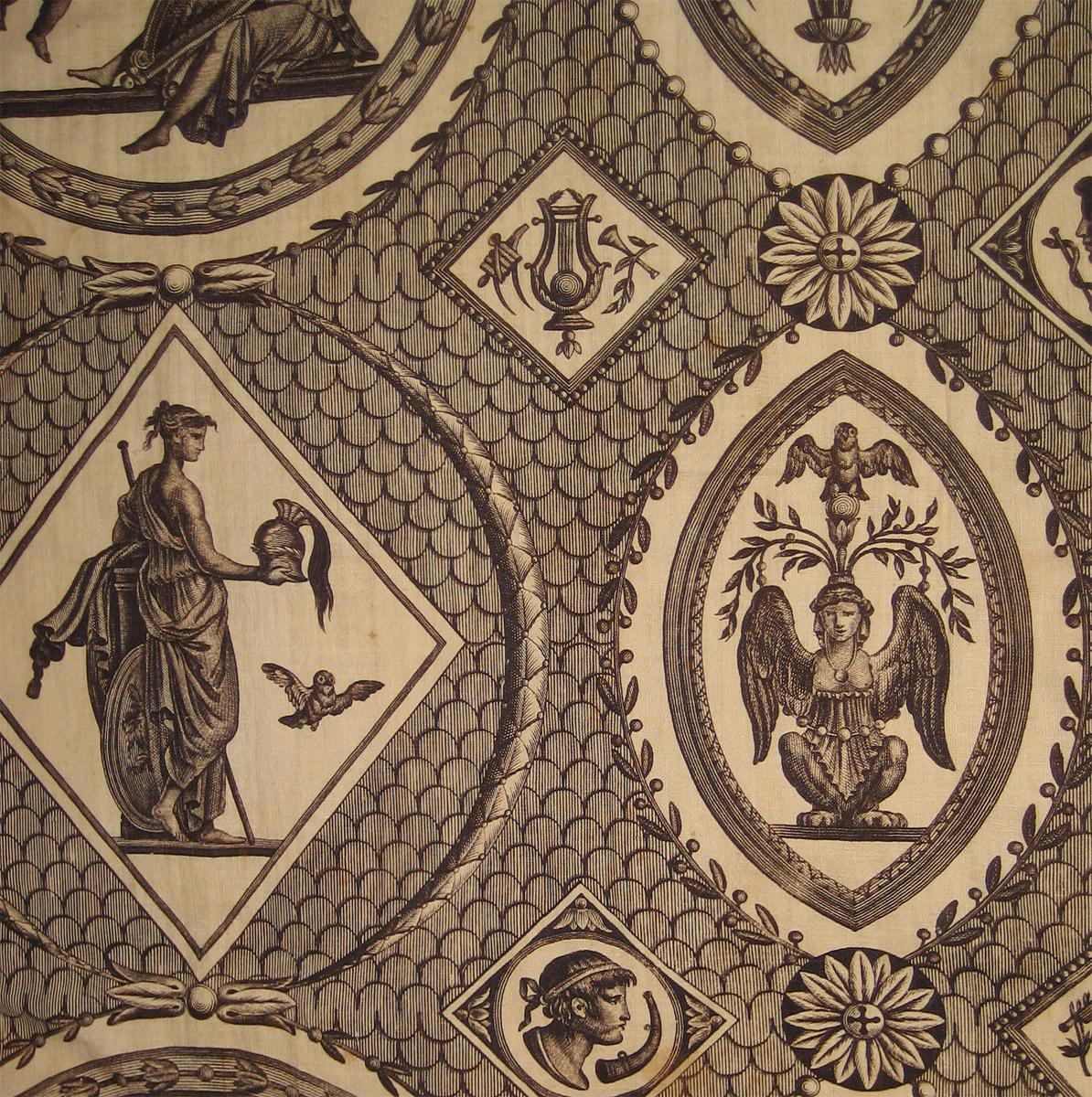 1957.1310 B bed hanging, headcloth detail