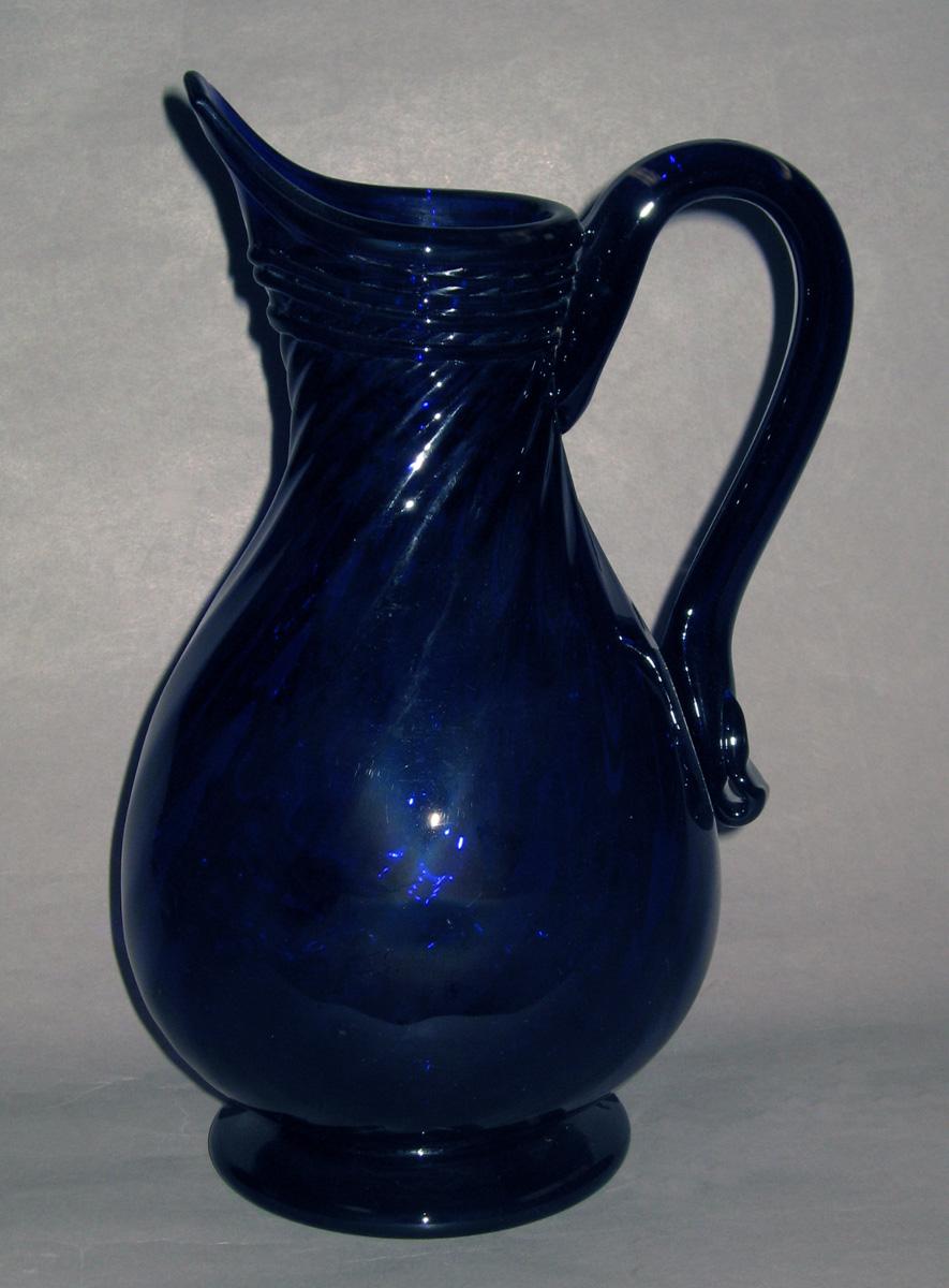 1976.0126 Blue glass jug
