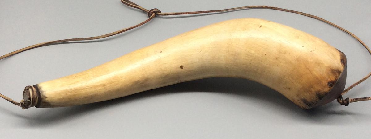 1976.0175 Powder horn, view 3
