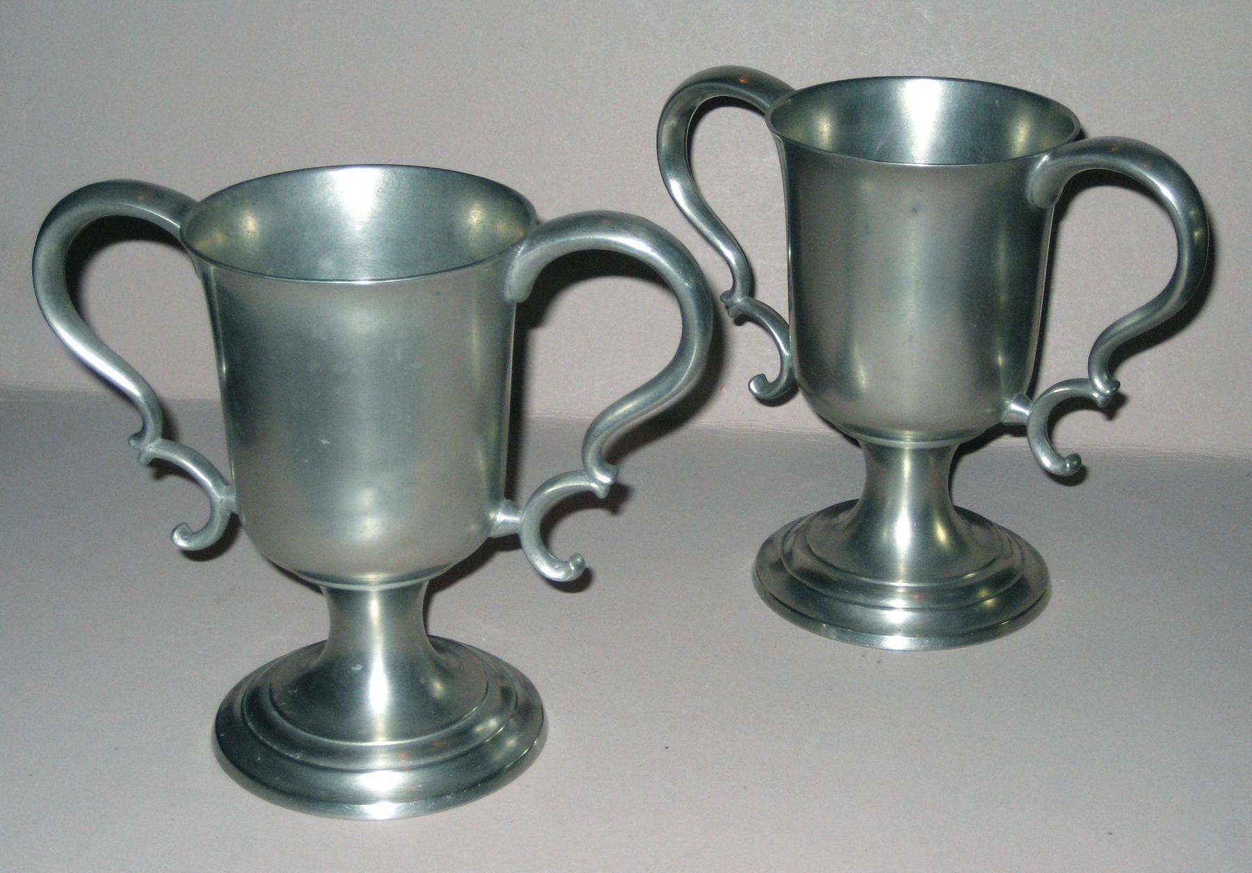 1976.0187.002, .001 Pewter cups or chalices