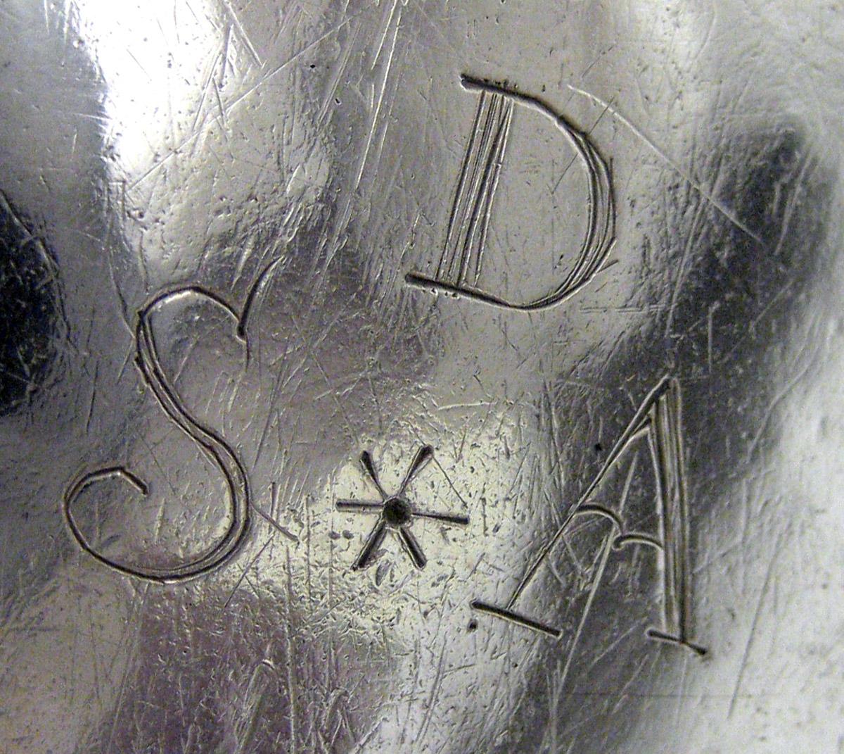 1976.0278 Silver Tankard engraving