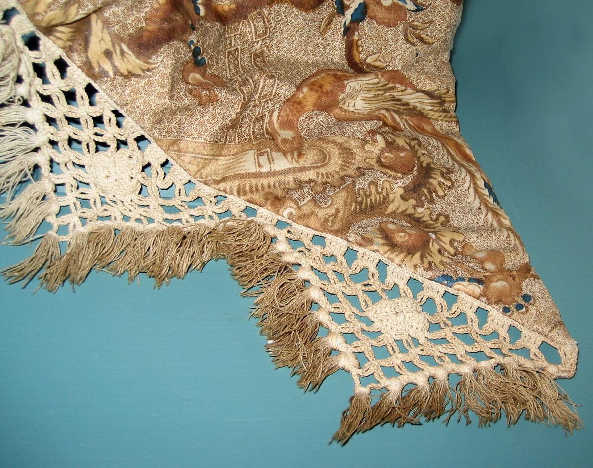 1952.0329  Window curtain fringe detail