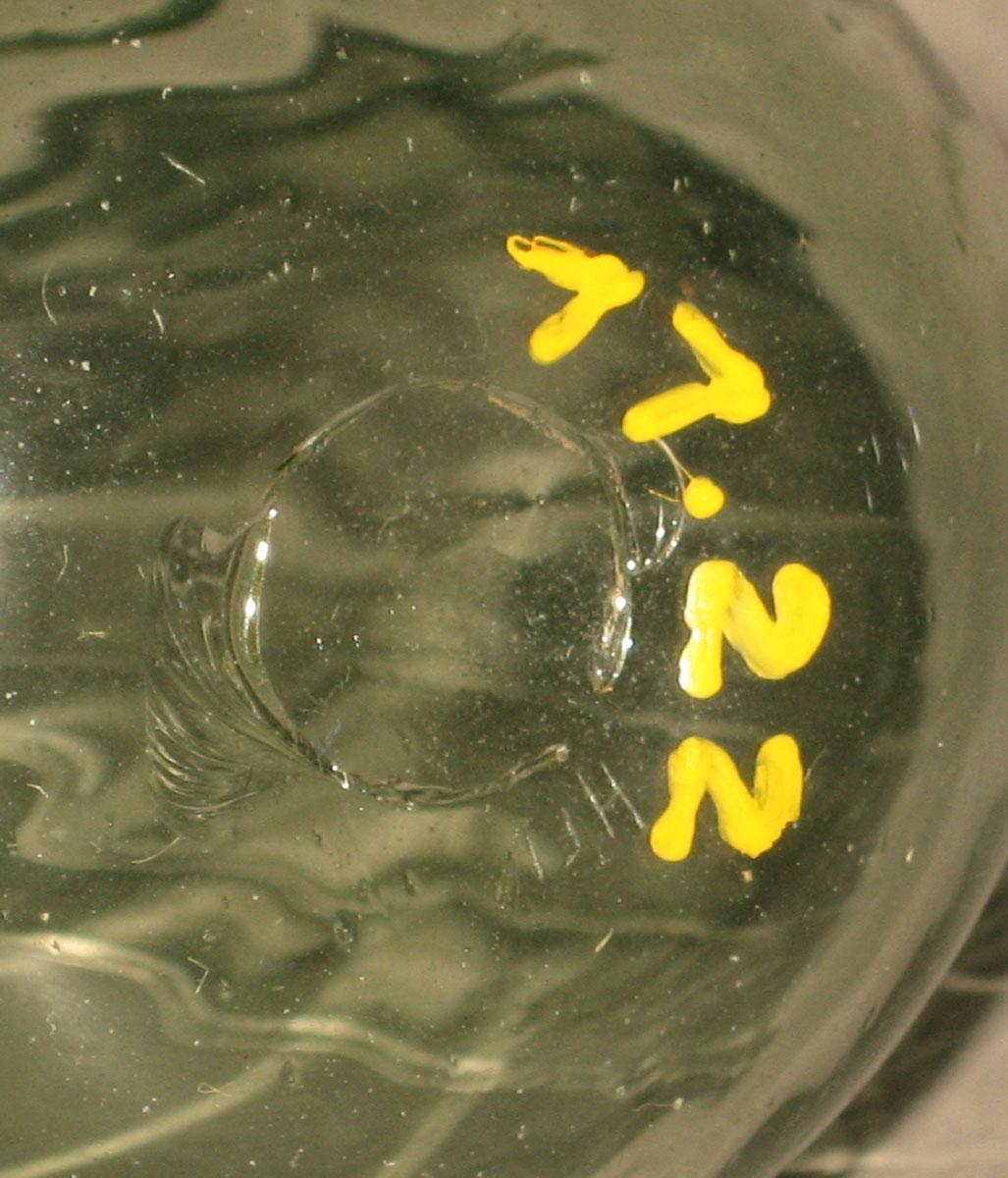 1977.0022 Glass flask (underside)