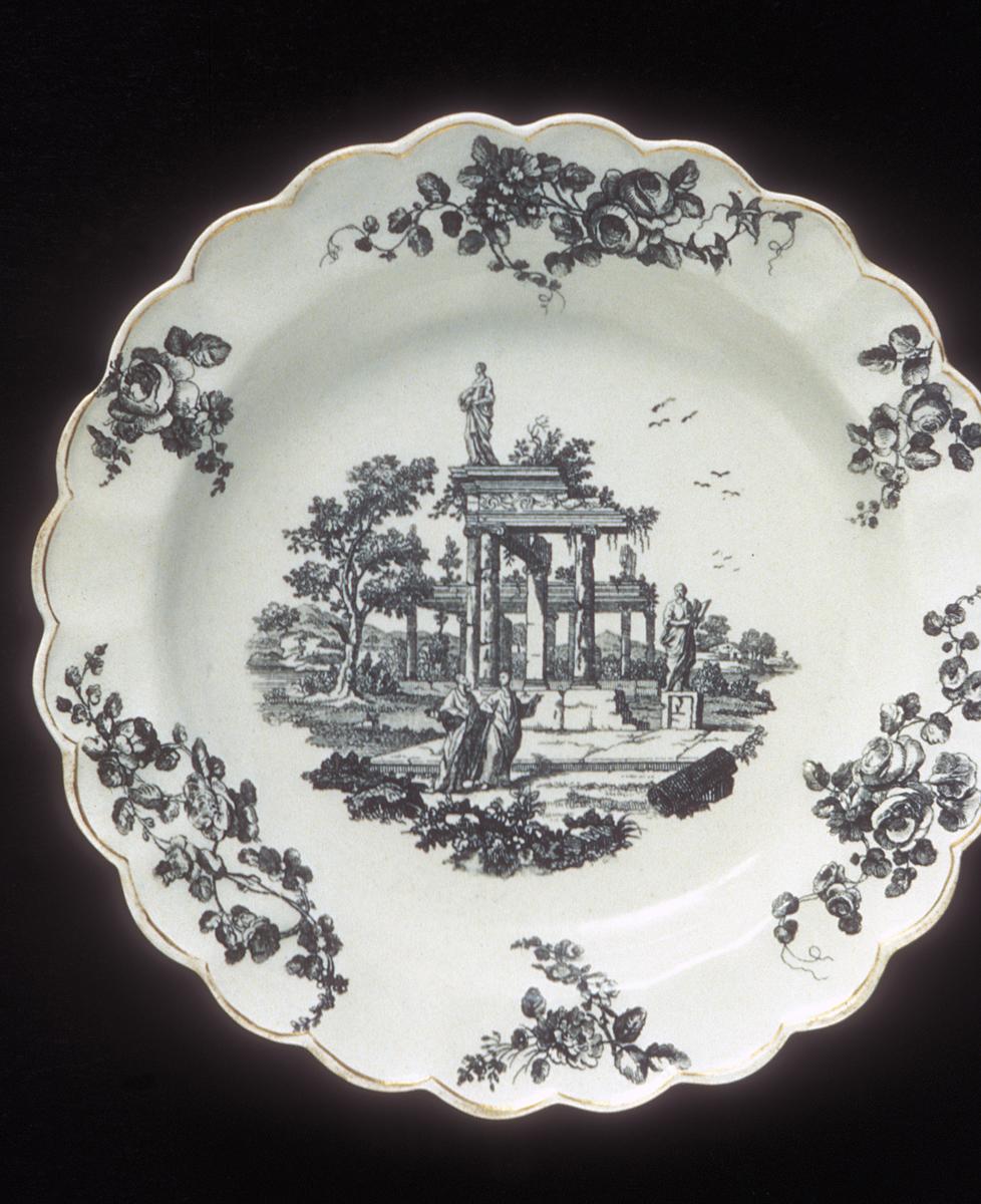 1977.0086 Worcester soft-paste porcelain plate