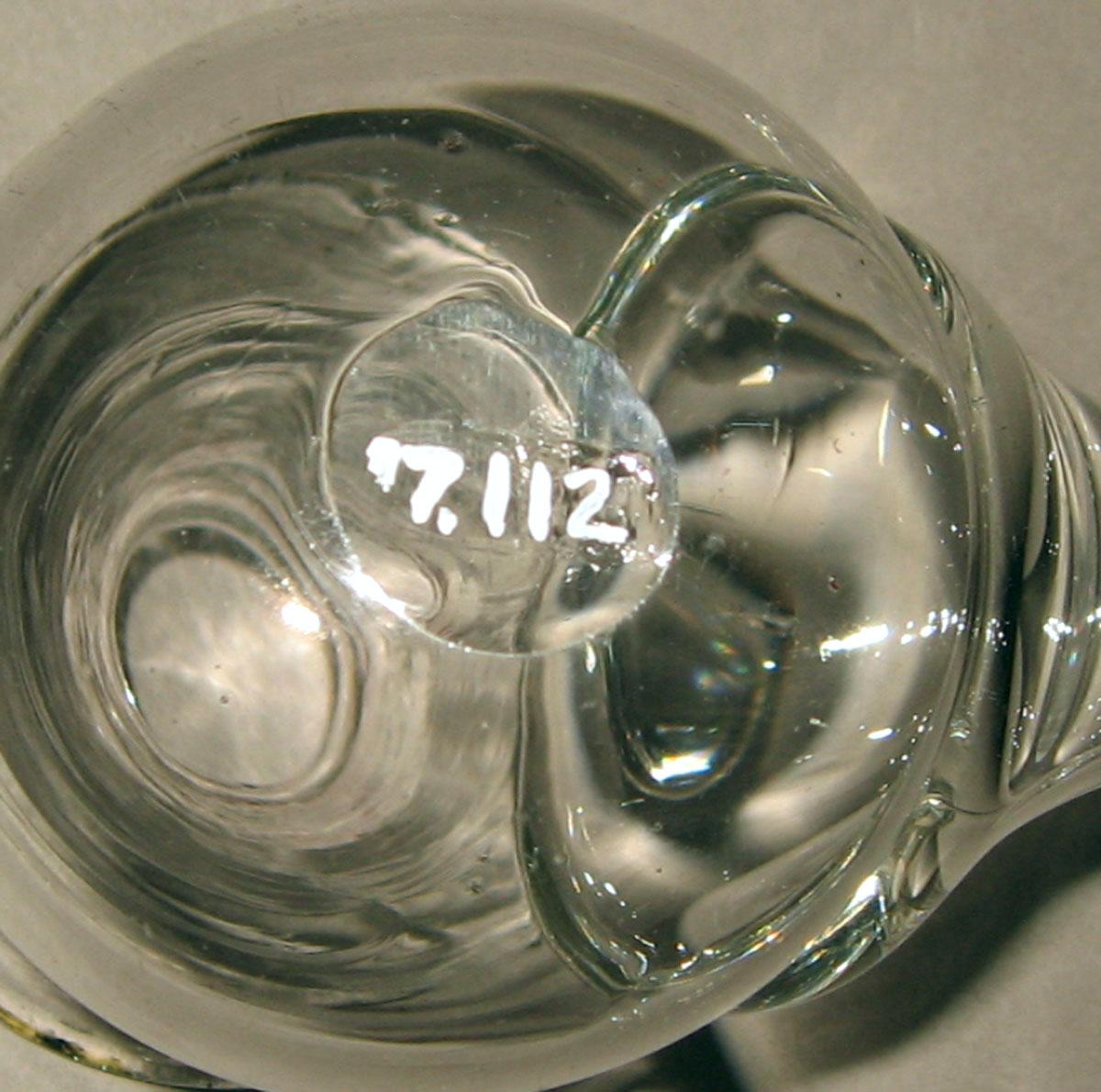 1977.0112 Glass breast pump (underside)