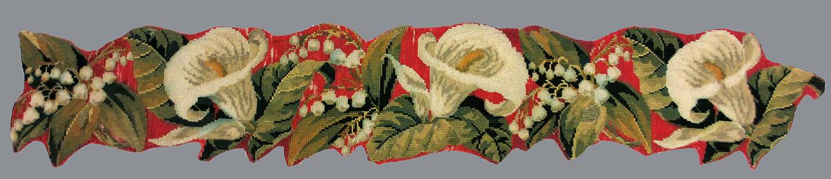 1977.0166 crewelwork fragment, overall