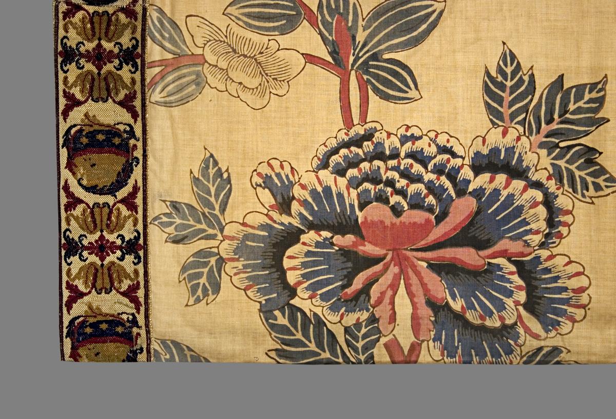 1957.1324.001 A  Window Hanging, Side Curtain, Edge Detail