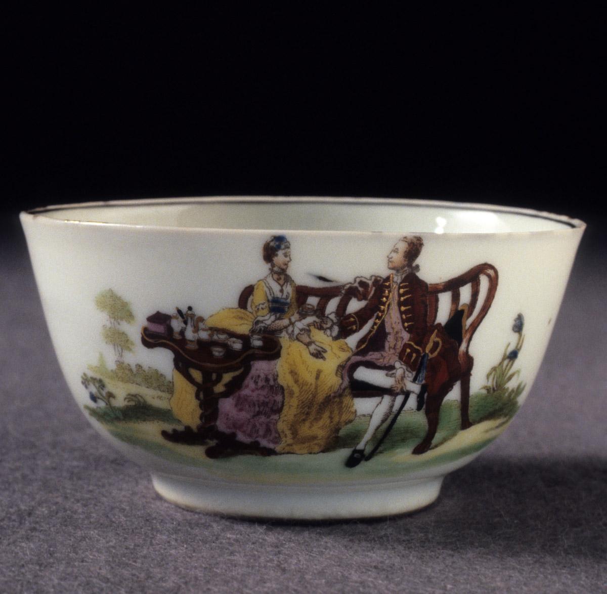 1977.0174 Chinese export porcelain teabowl (side 1)