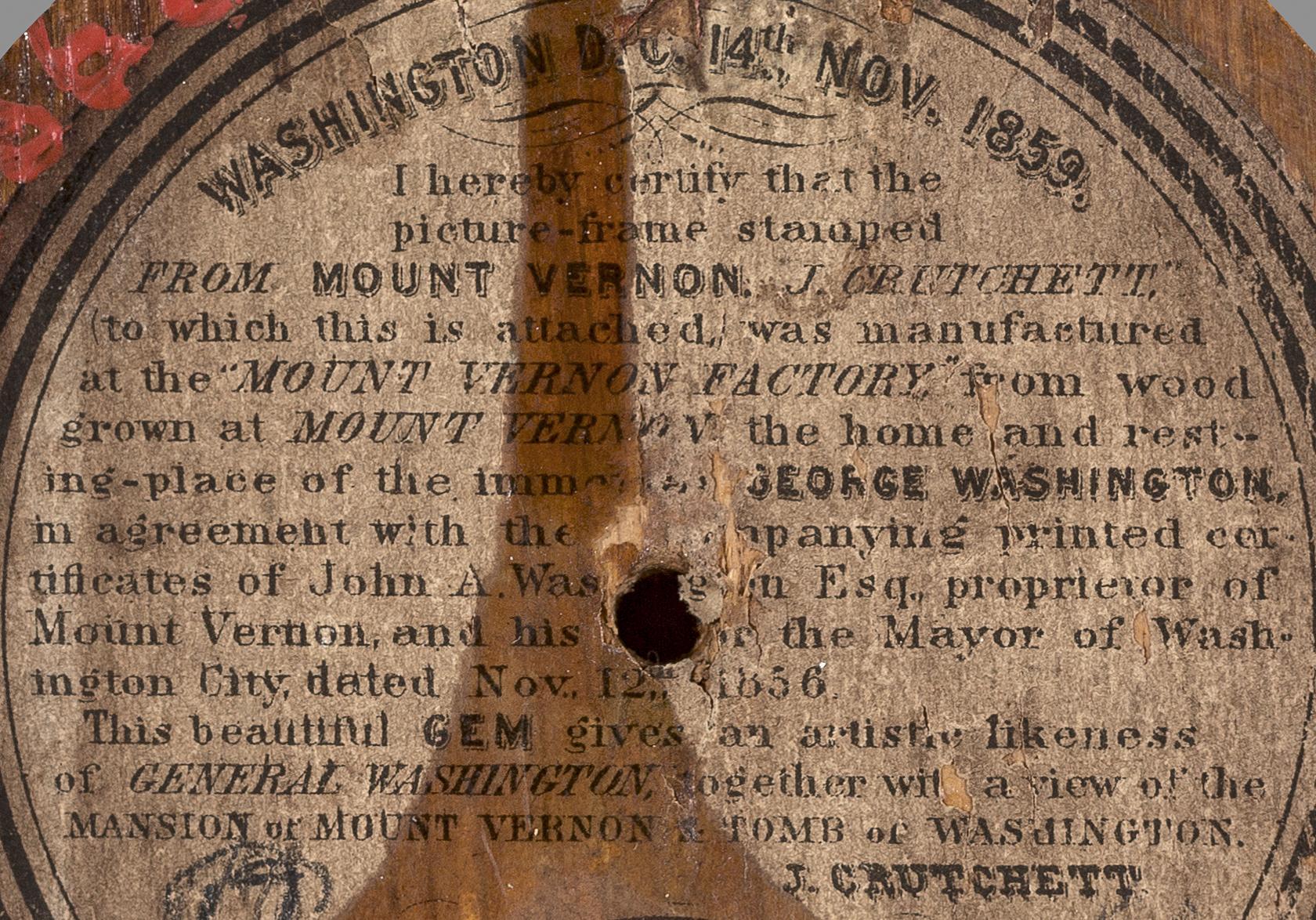 1977.0586 A Print mounted on wood, detail 1, reverse